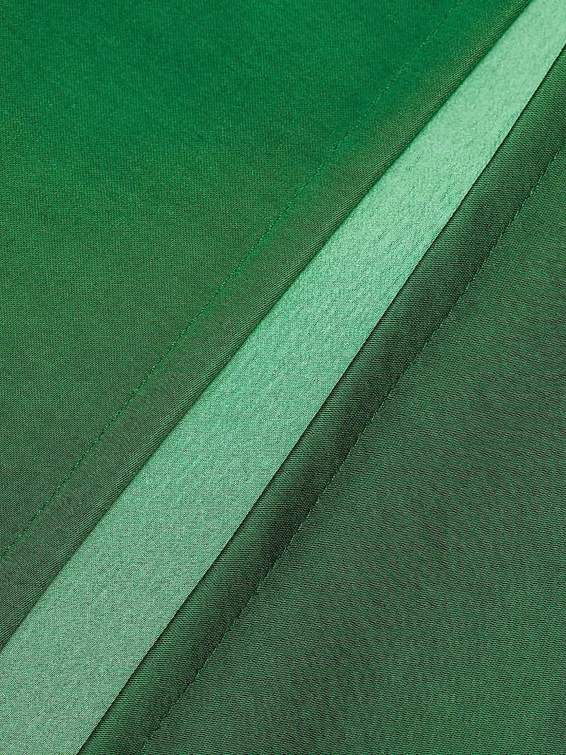 Colorblocked Satin Tie-Waist Midi-Dress