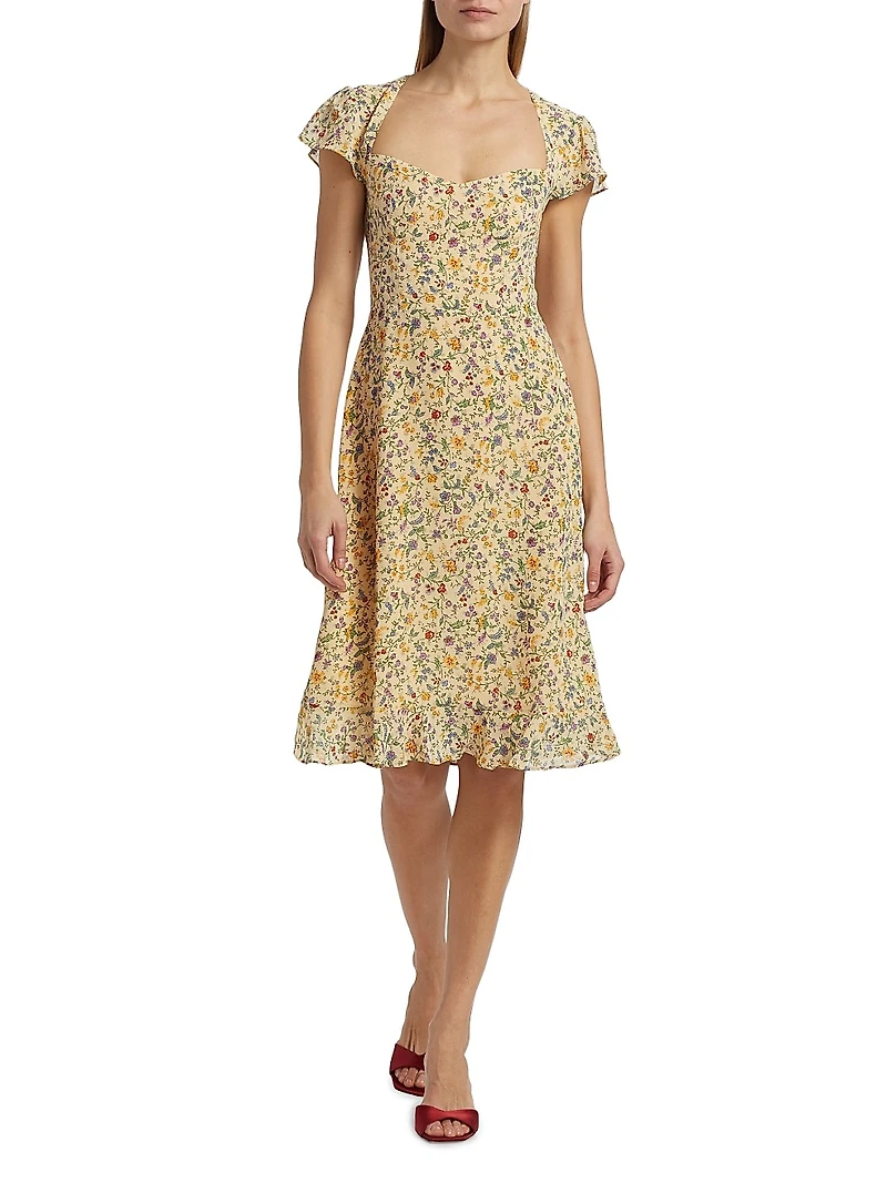 Rosi Floral Print Knee-Length Dress