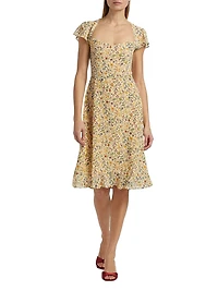 Rosi Floral Print Knee-Length Dress