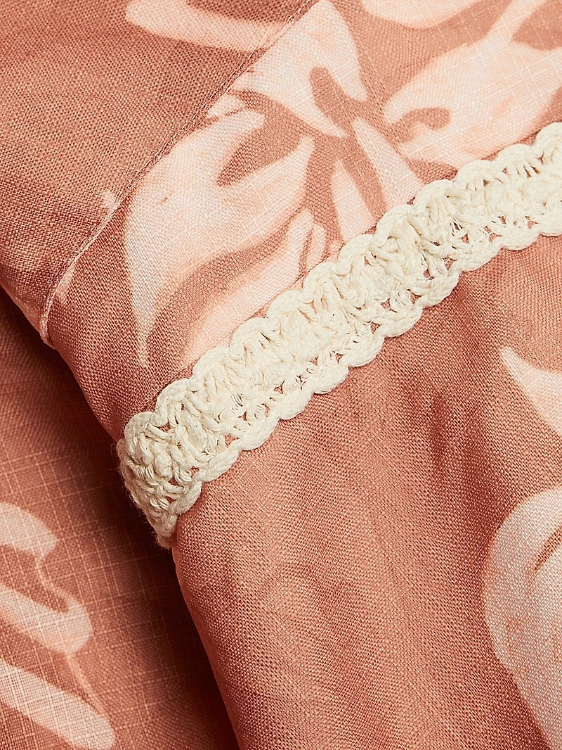 Artichoke Puff-Sleeve Minidress