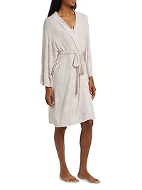 Aria Floral Rib-Knit Jersey Robe