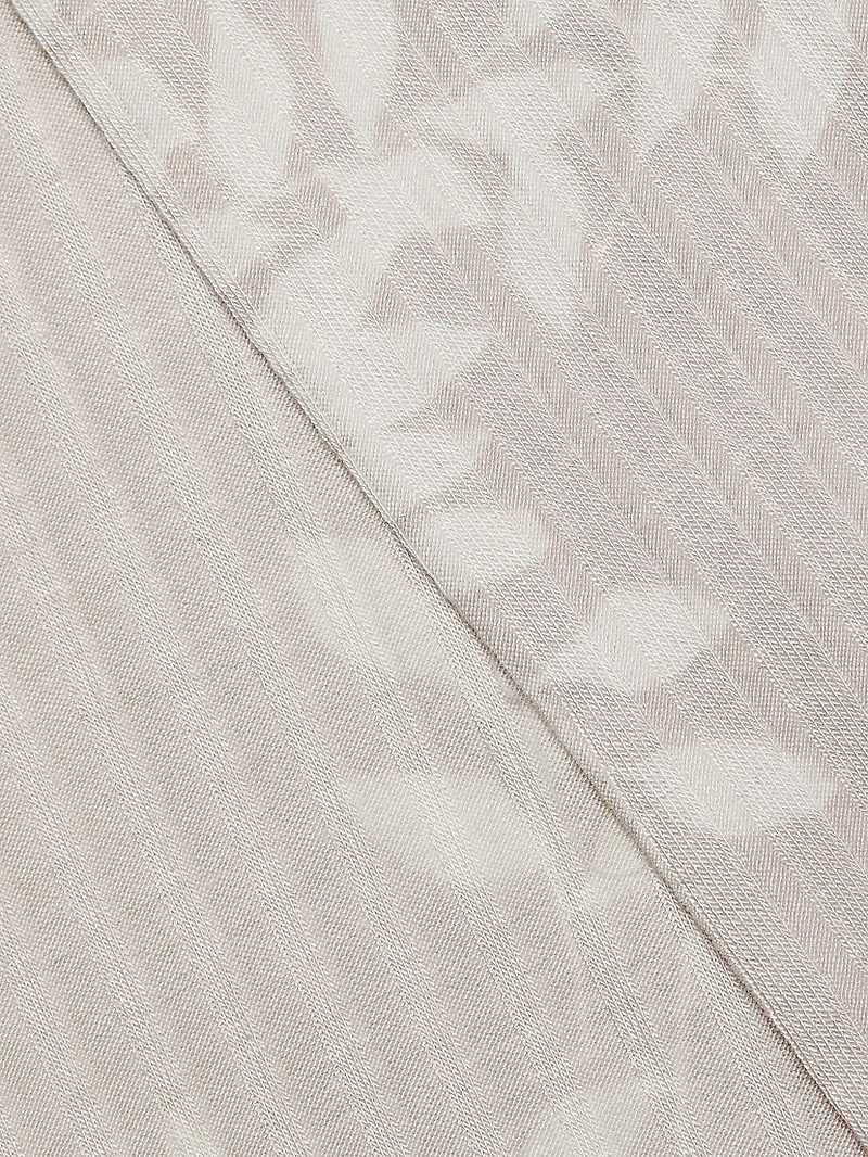 Aria Floral Rib-Knit Jersey Robe