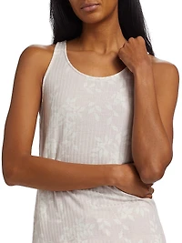 Aria Floral Rib-Knit Jersey Short Pajamas