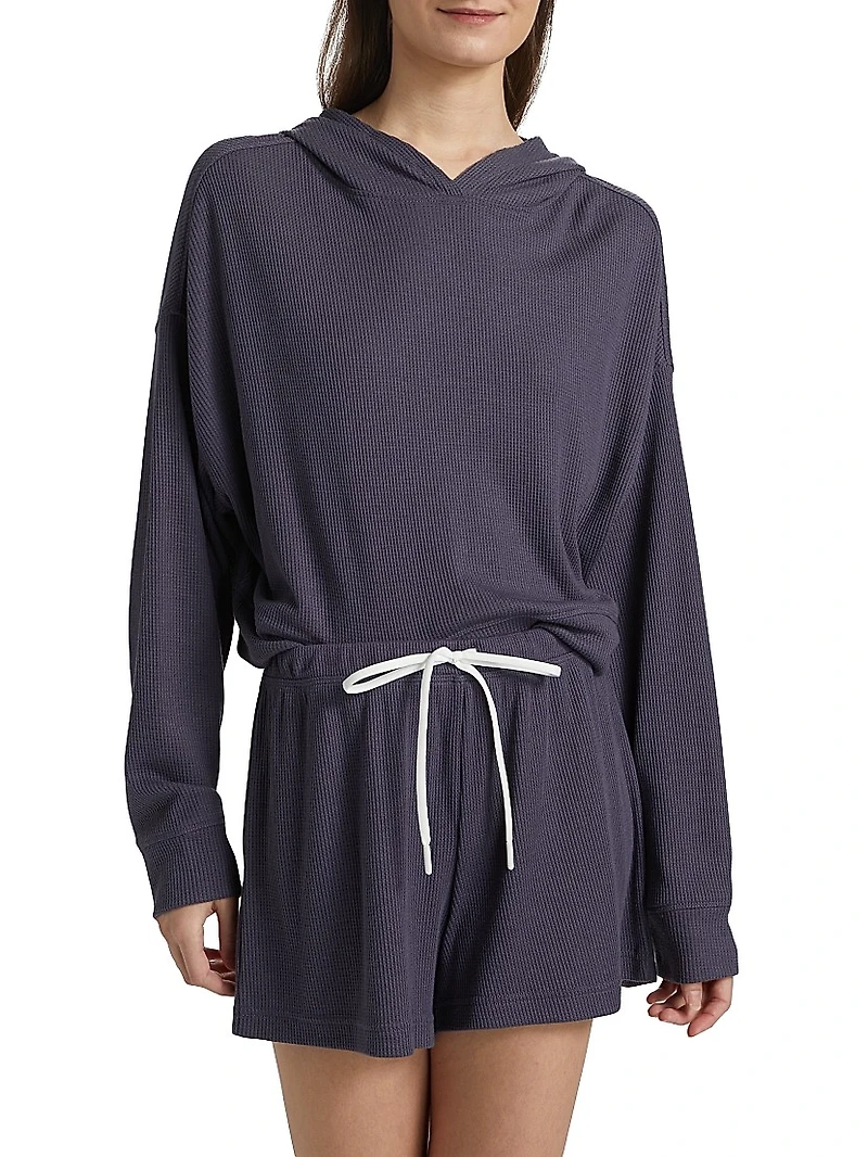 Mila Waffle-Knit Hoodie
