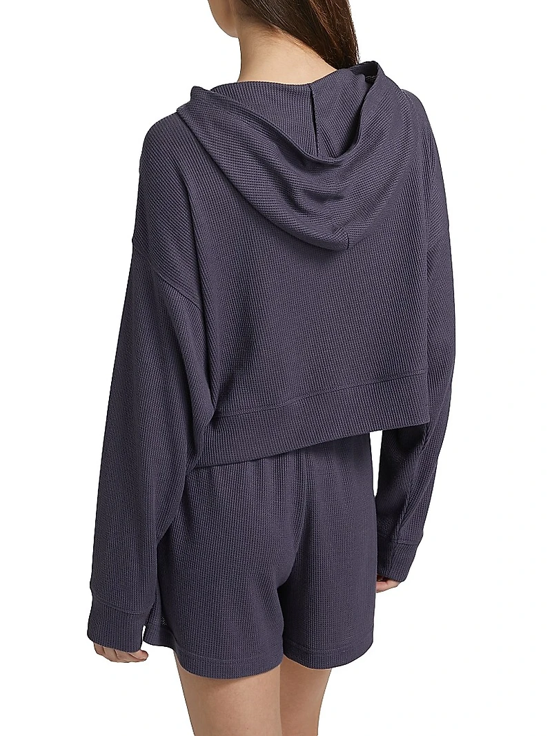 Mila Waffle-Knit Hoodie