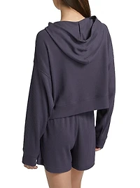 Mila Waffle-Knit Hoodie