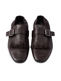 Shuffle Fringed Monk Strap Shoes