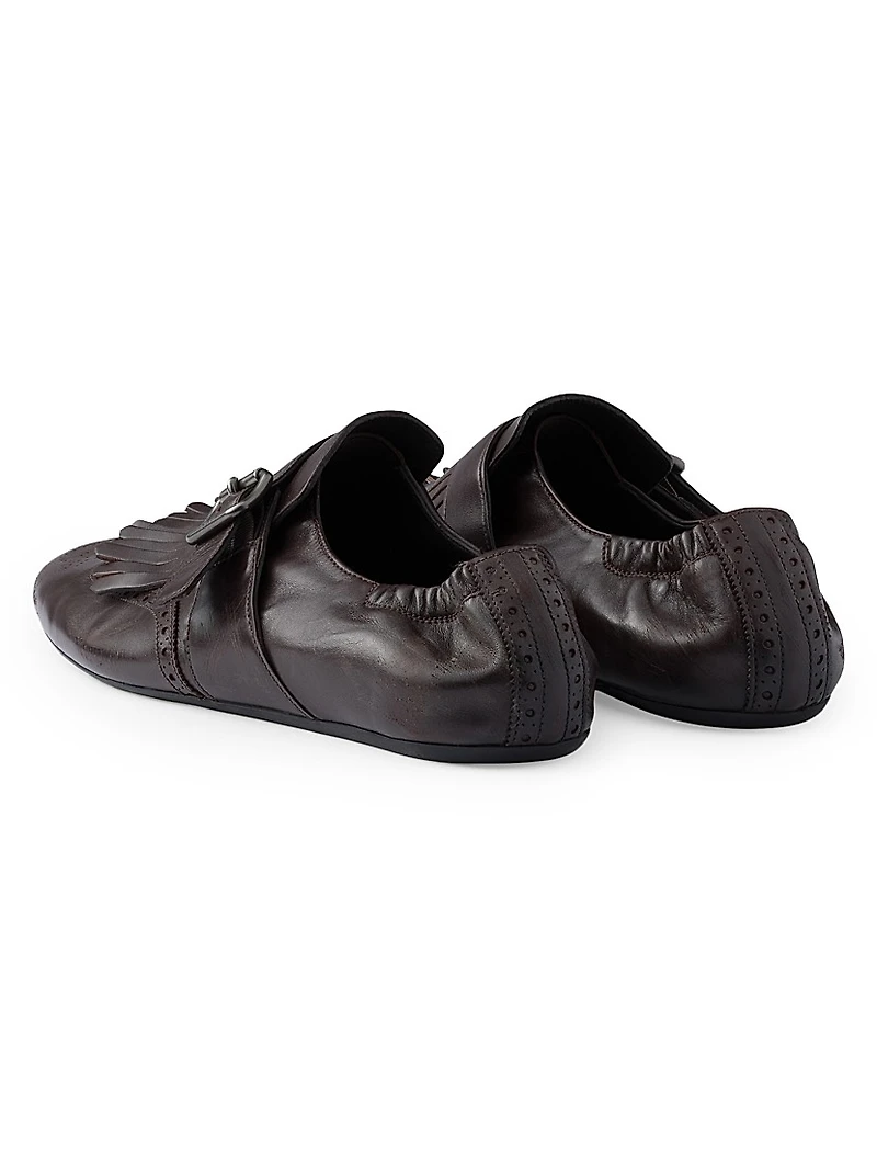 Shuffle Fringed Monk Strap Shoes