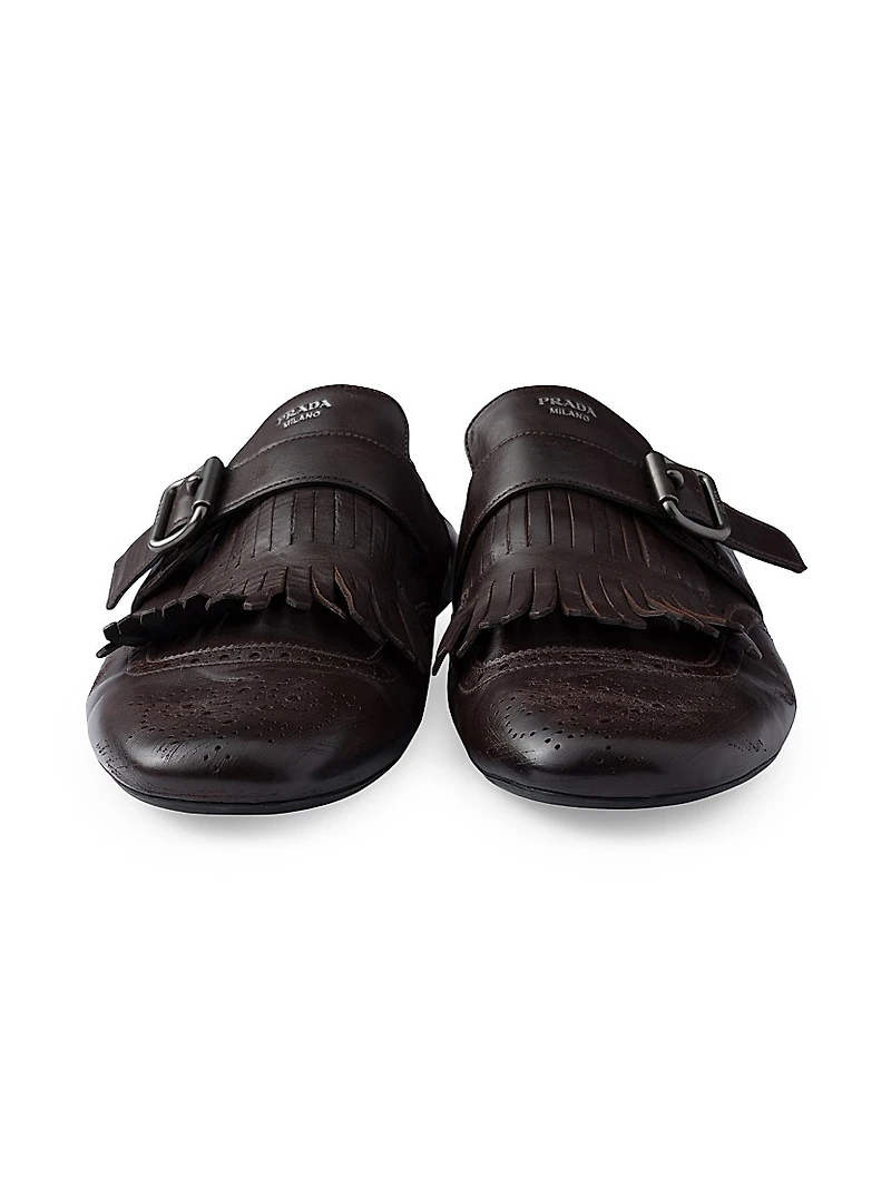 Shuffle Fringed Monk Strap Shoes