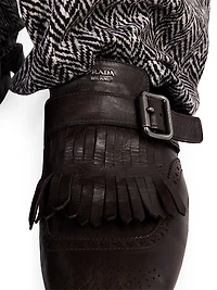 Shuffle Fringed Monk Strap Shoes
