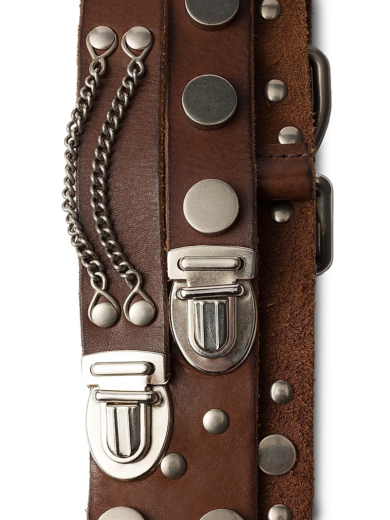 Studded Leather Belt