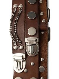 Studded Leather Belt