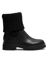 Tenney Foldover Leather Booties