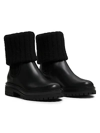 Tenney Foldover Leather Booties