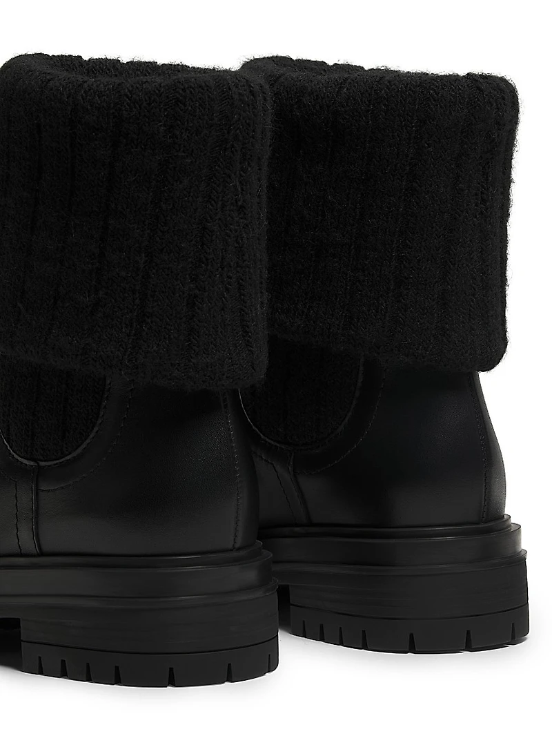 Tenney Foldover Leather Booties