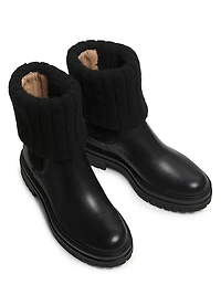 Tenney Foldover Leather Booties