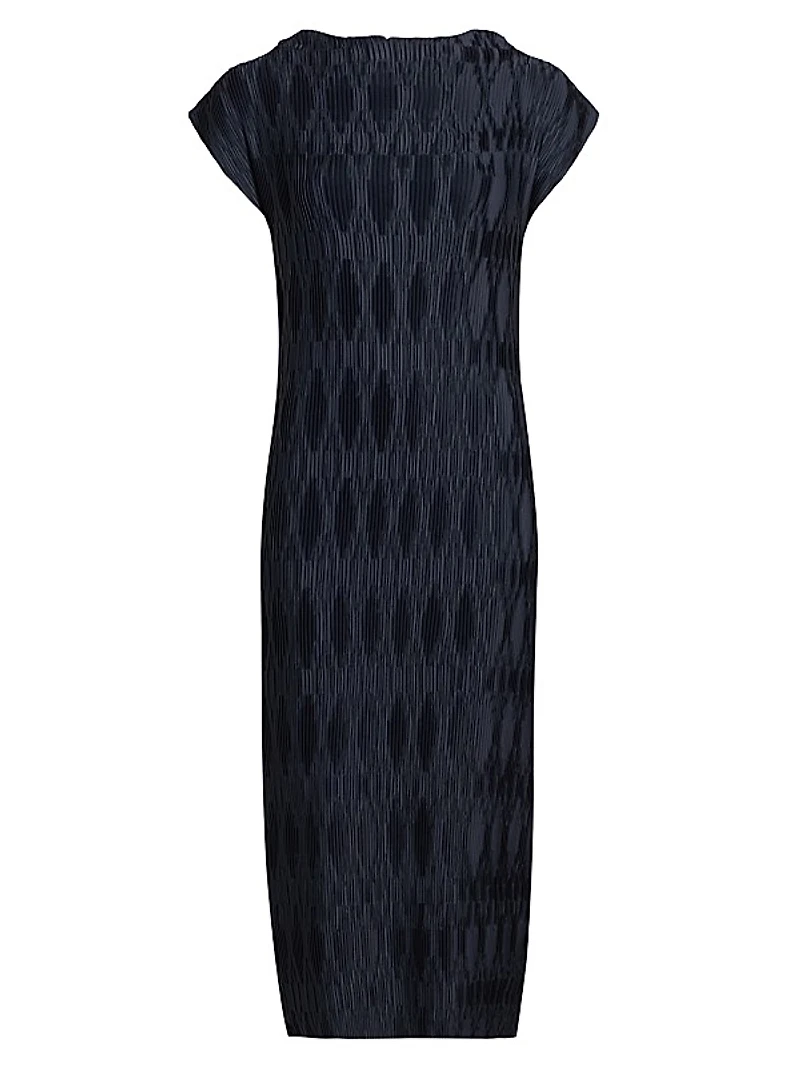 Gramercy Pleated Cap-Sleeve Midi-Dress
