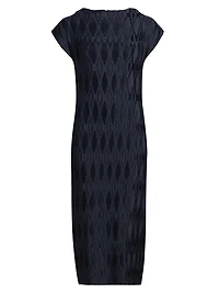 Gramercy Pleated Cap-Sleeve Midi-Dress
