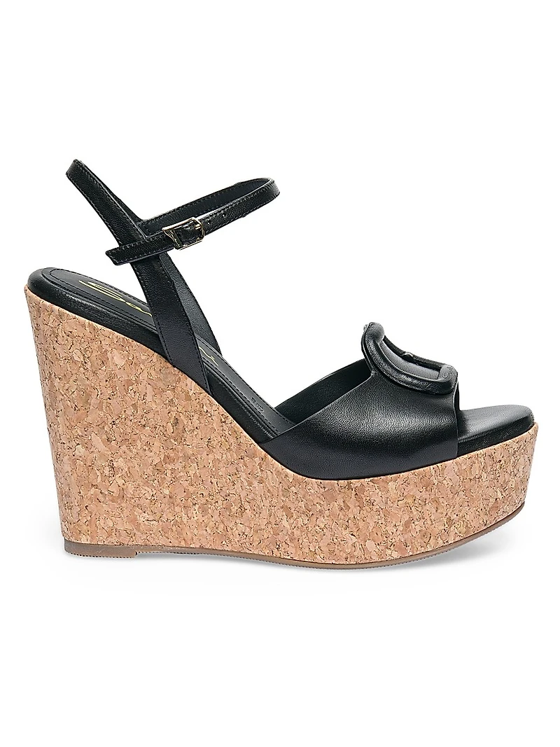 Nizza Leather Wedge Sandals