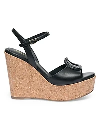Nizza Leather Wedge Sandals