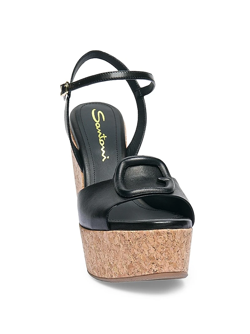 Nizza Leather Wedge Sandals