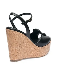 Nizza Leather Wedge Sandals