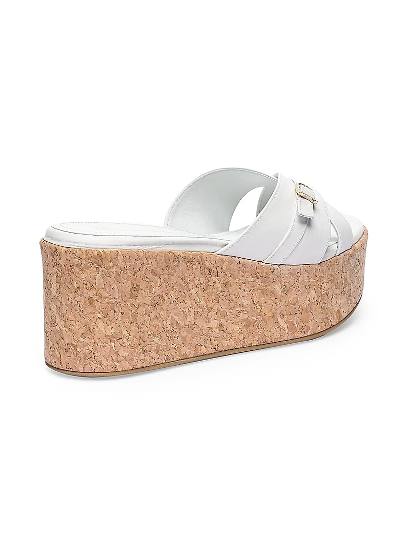 Calypso Leather Wedge Sandals