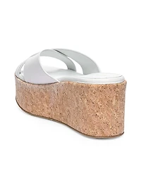 Calypso Leather Wedge Sandals