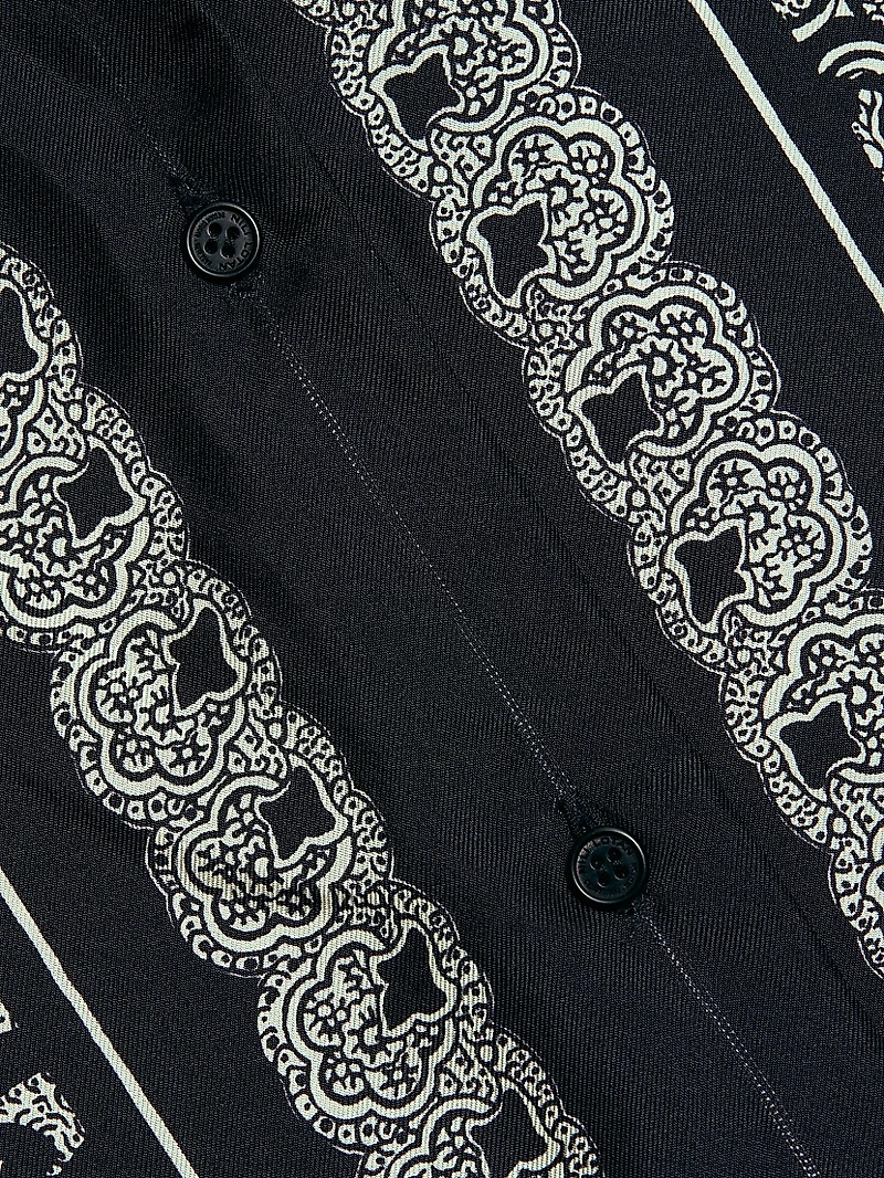 Alfie Paisley Silk Button-Front Top