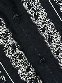 Alfie Paisley Silk Button-Front Top