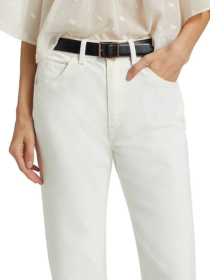 Calla Raw-Edge Ankle Jeans