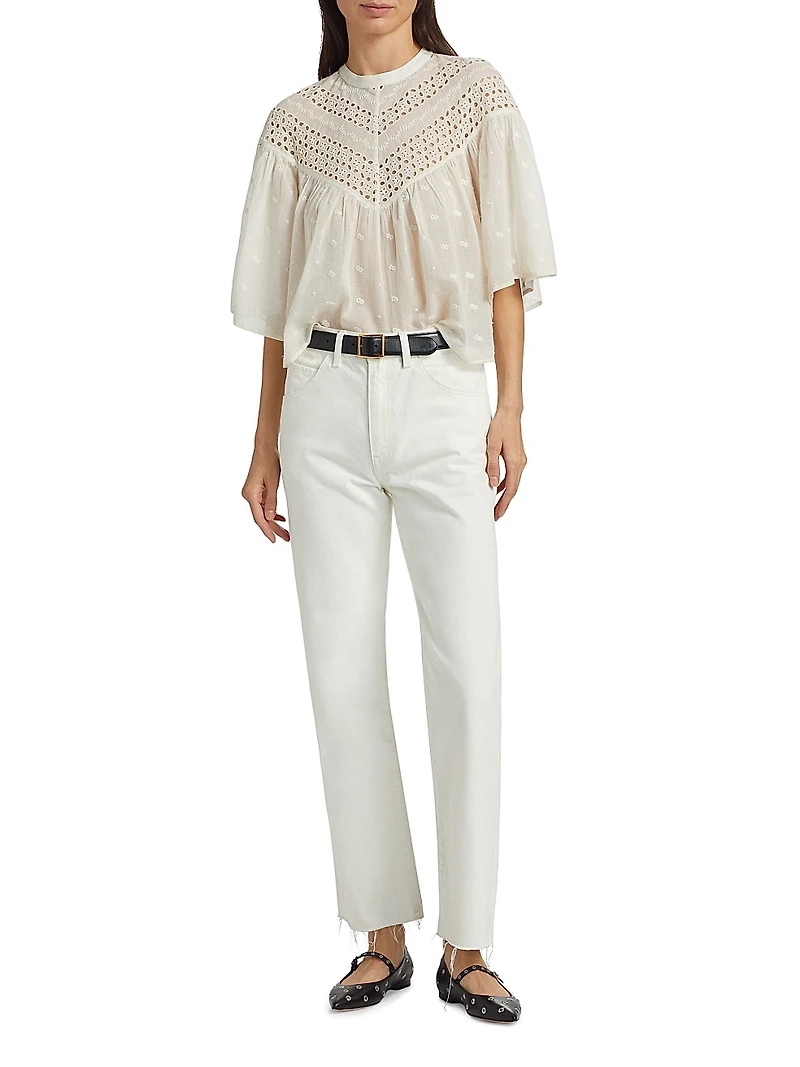 Calla Raw-Edge Ankle Jeans