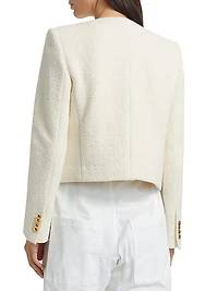 Patti Cotton-Blend Bouclé Crop Jacket