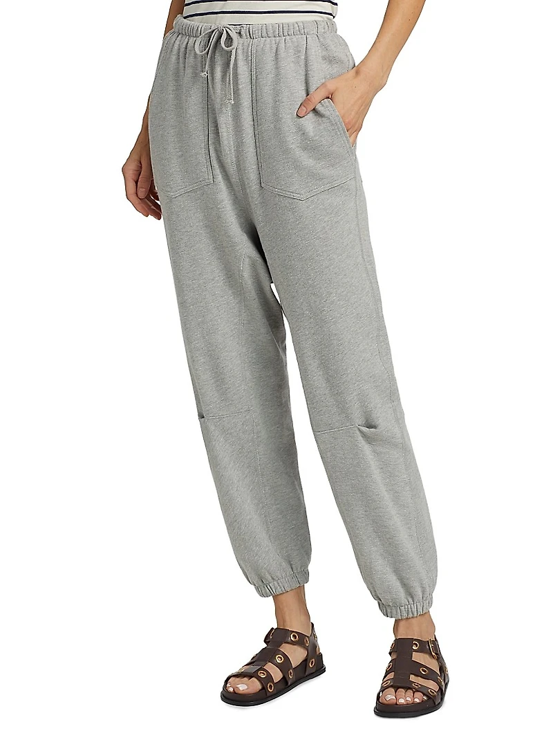 Dulce Cotton-Blend Jersey Drawstring Sweatpants