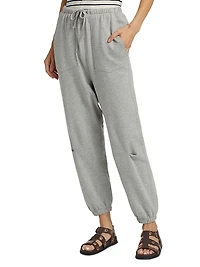 Dulce Cotton-Blend Jersey Drawstring Sweatpants