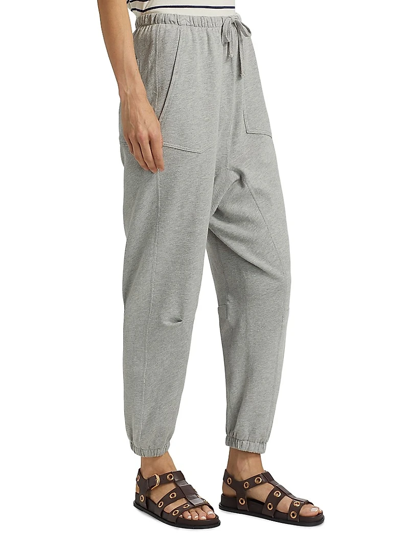 Dulce Cotton-Blend Jersey Drawstring Sweatpants