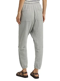 Dulce Cotton-Blend Jersey Drawstring Sweatpants
