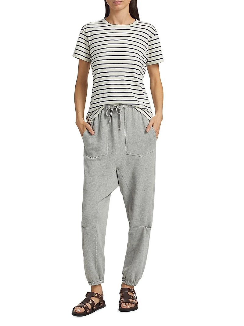 Dulce Cotton-Blend Jersey Drawstring Sweatpants