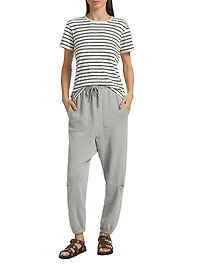 Dulce Cotton-Blend Jersey Drawstring Sweatpants