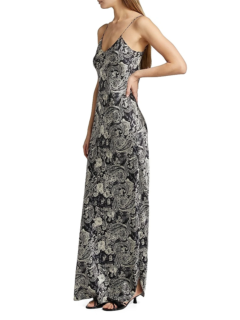 Cami Paisley Silk Gown
