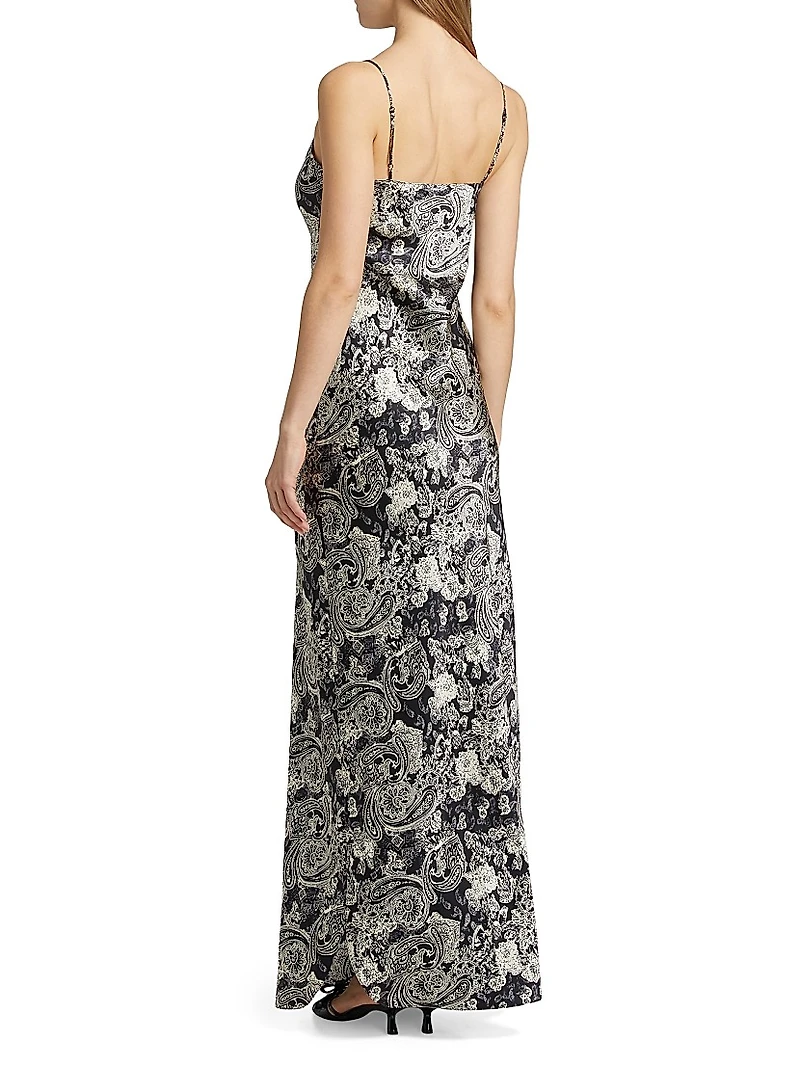 Cami Paisley Silk Gown