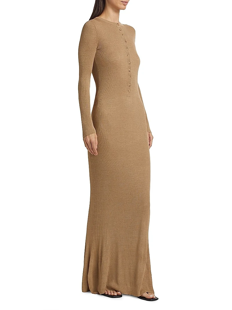 Roxy Silk Rib-Knit Maxi Sweaterdress