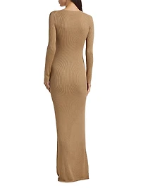 Roxy Silk Rib-Knit Maxi Sweaterdress