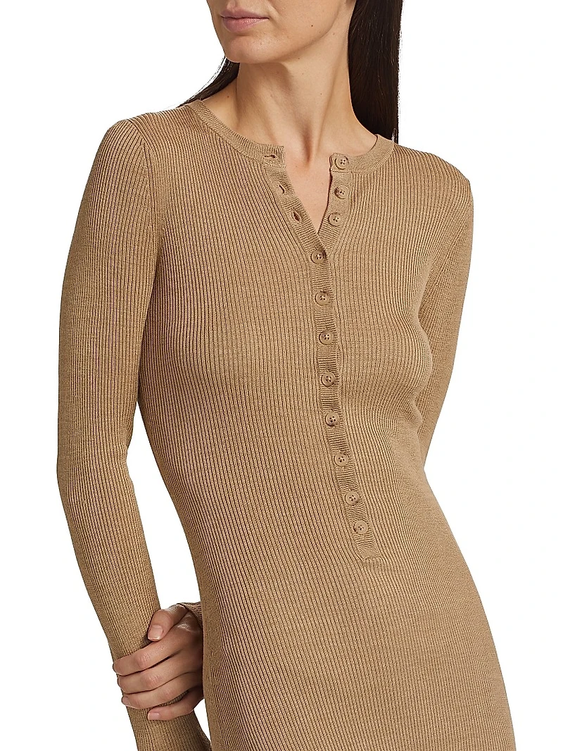 Roxy Silk Rib-Knit Maxi Sweaterdress