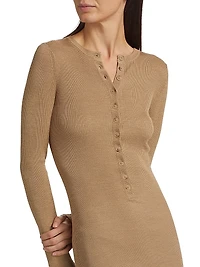 Roxy Silk Rib-Knit Maxi Sweaterdress