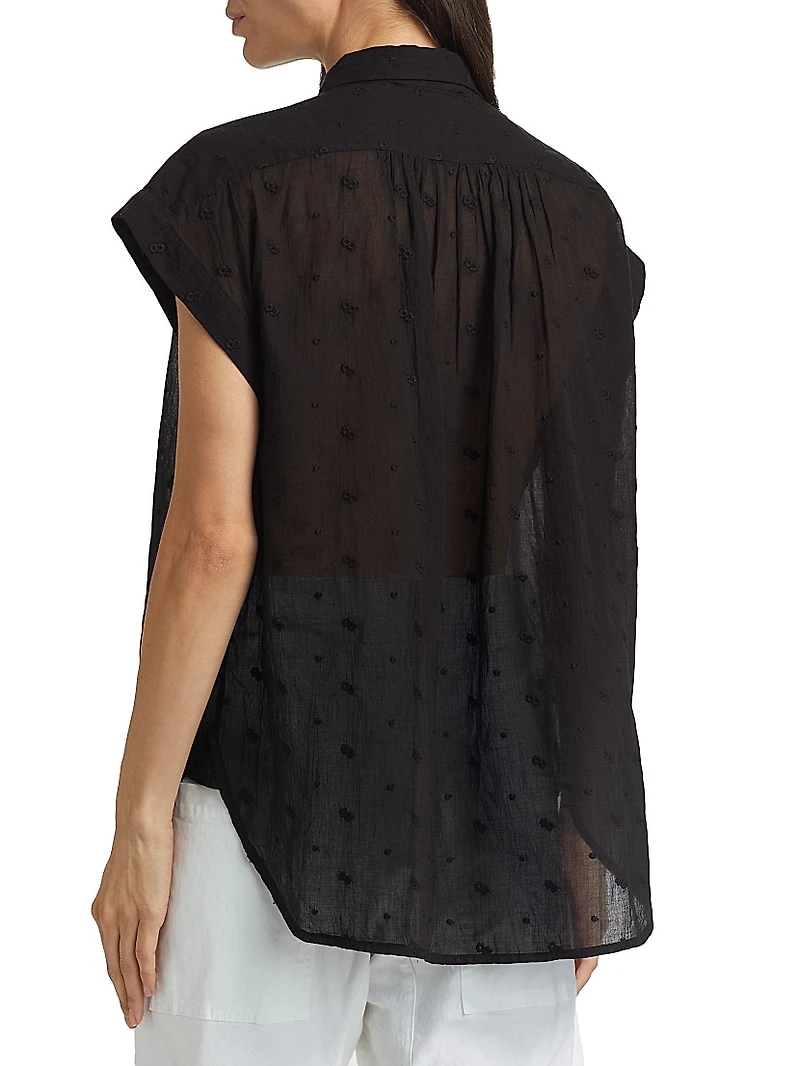 Normandy Embroidered Cotton Blouse