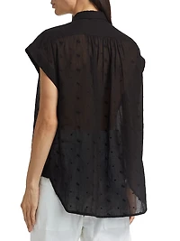 Normandy Embroidered Cotton Blouse