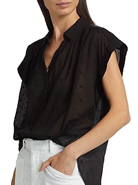 Normandy Embroidered Cotton Blouse