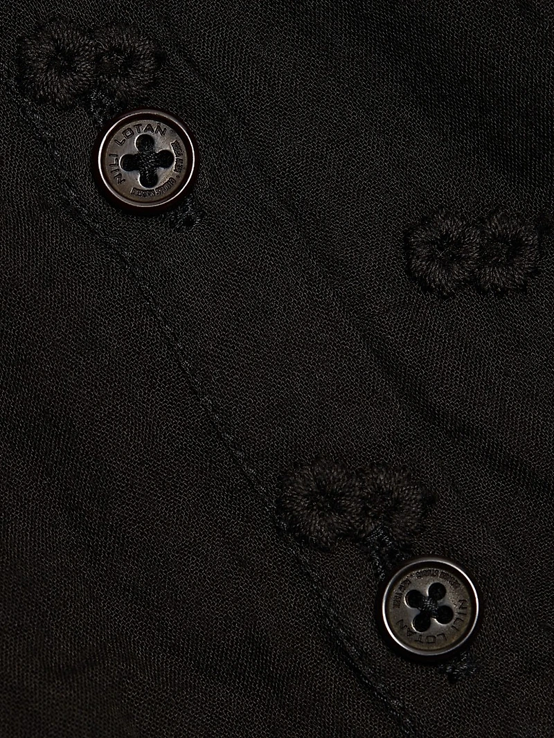 Normandy Embroidered Cotton Blouse