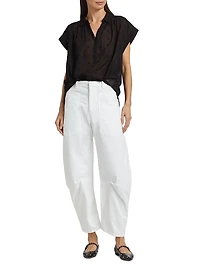 Normandy Embroidered Cotton Blouse